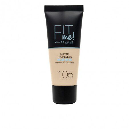 Maquillaliux | Base de Maquillaje Fluida Maybelline Fit Me Matte & Poreless 105 Natural Ivory (30 ml) | Maybelline | Perfumer...