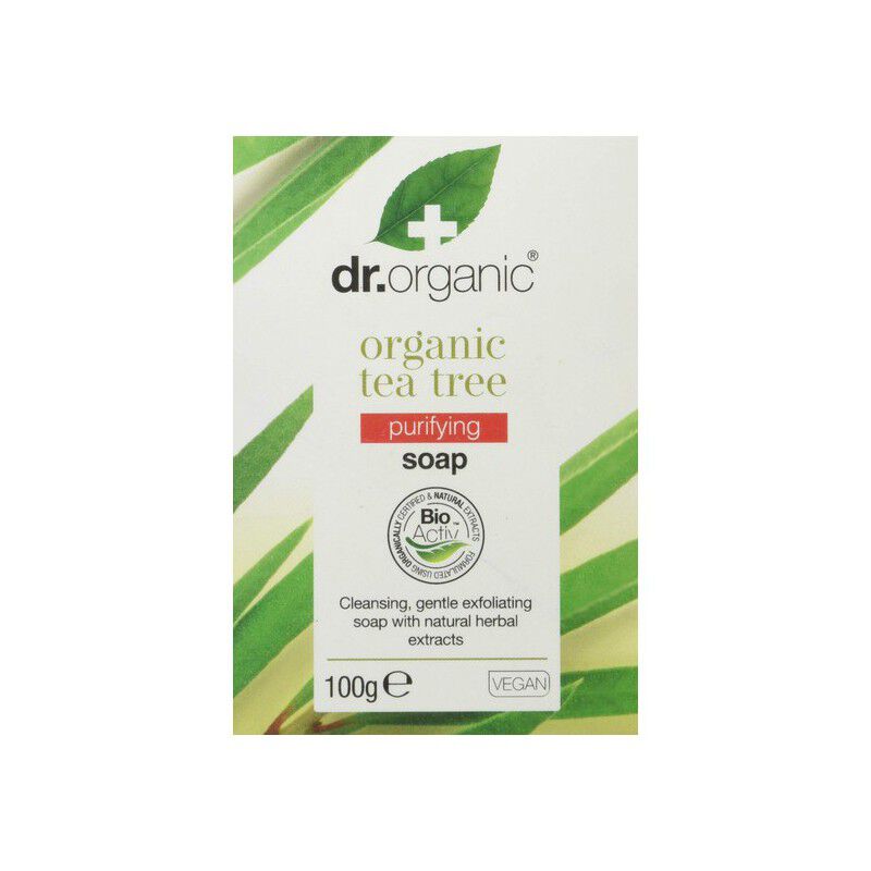 Maquillaliux | Pastilla de Jabón Tea Tree Dr.Organic (100 g) | Dr. Organic | Perfumería | Cosmética | Maquillaliux.com  | Tie...