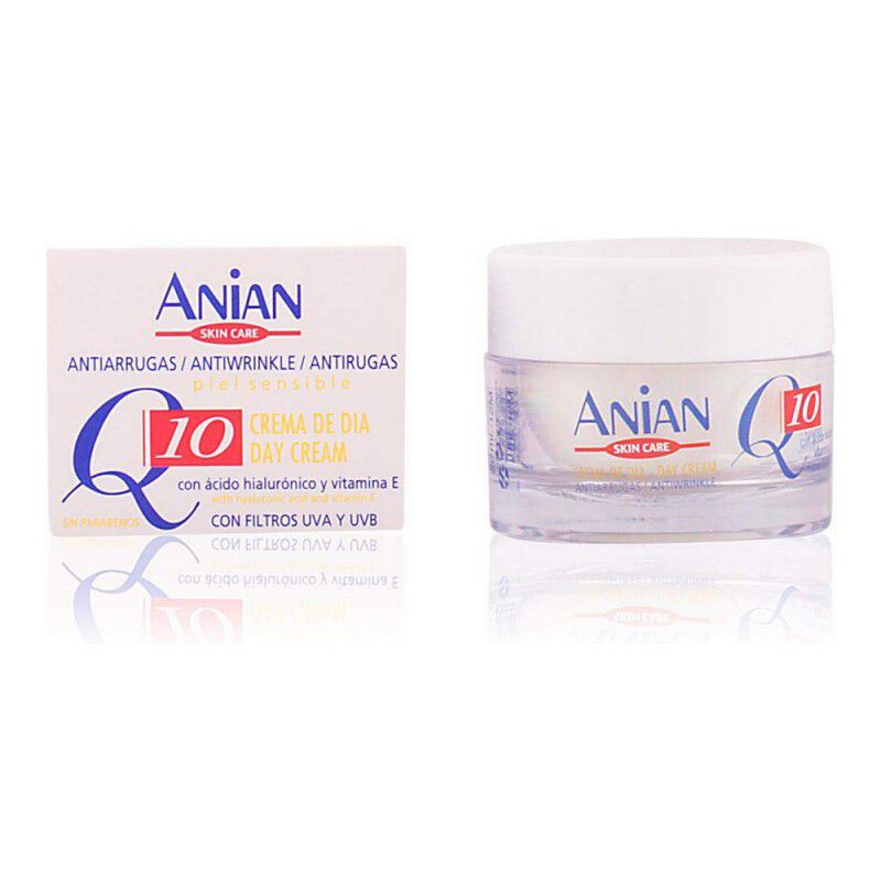 Maquillaliux | Crema Antiarrugas de Día Anian Q10 Ácido Hialurónico Vitamina E (50 ml) | Anian | Cremas antiarrugas e hidrata...
