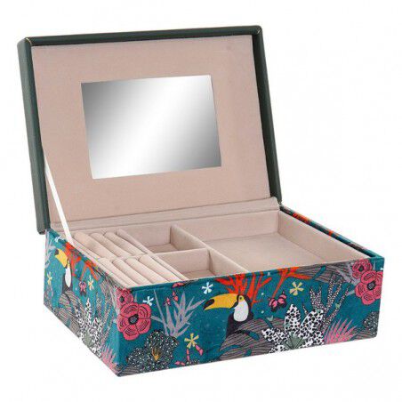 Maquillaliux | Caja-Joyero DKD Home Decor Tukini Poliéster Tropical (23 x 17 x 9 cm) | DKD Home Decor | Accesorios y organiza...